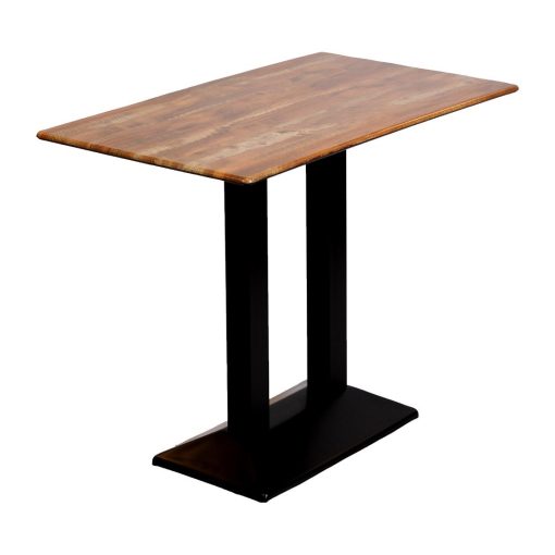 Turin Metal Base Rectangle Poseur Table with Laminate Top in Planked Oak (CZ840)