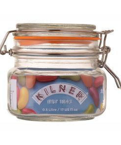 Kilner Clip Top Square Jar 500ml (CZ891)