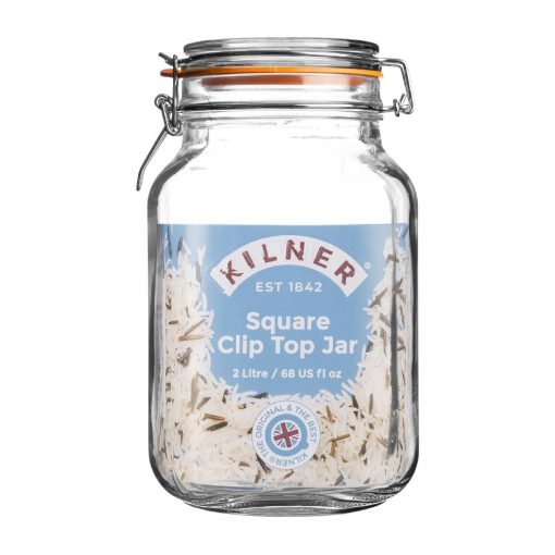 Kilner Clip Top Square Jar 2000ml (CZ894)