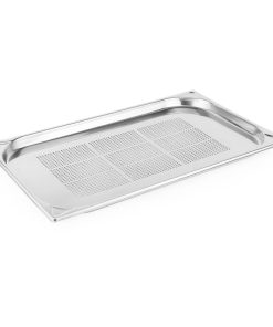 Vogue Stainless Steel Heavy Duty Perforated 1-1 Gastronorm Tray 20mm (DM971)