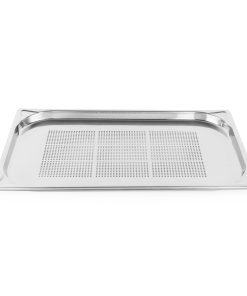 Vogue Stainless Steel Heavy Duty Perforated 1-1 Gastronorm Tray 20mm (DM971)