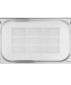 Vogue Stainless Steel Heavy Duty Perforated 1-1 Gastronorm Tray 20mm (DM971)