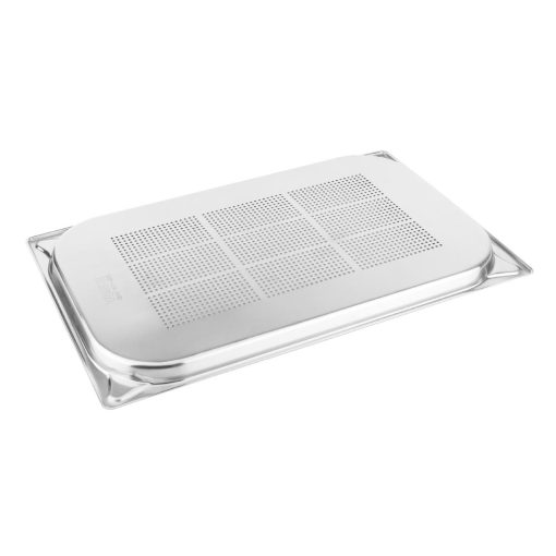 Vogue Stainless Steel Heavy Duty Perforated 1-1 Gastronorm Tray 20mm (DM971)