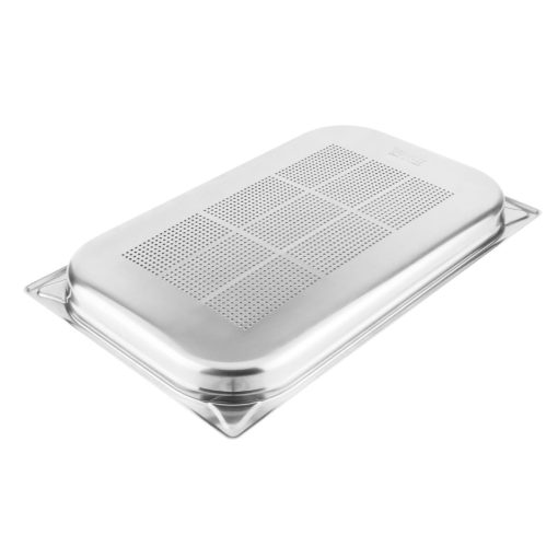 Vogue Stainless Steel Heavy Duty Perforated 1-1 Gastronorm Tray 40mm (DM972)