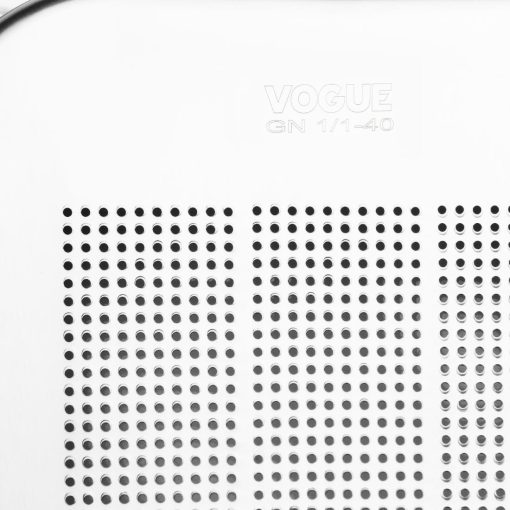 Vogue Stainless Steel Heavy Duty Perforated 1-1 Gastronorm Tray 40mm (DM972)