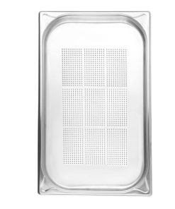 Vogue Stainless Steel Heavy Duty Perforated 1-1 Gastronorm Tray 40mm (DM972)