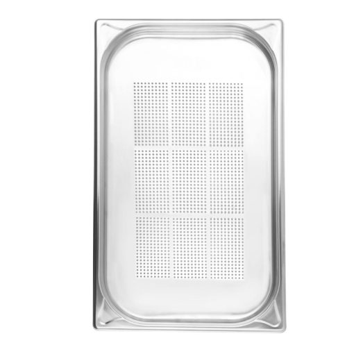 Vogue Stainless Steel Heavy Duty Perforated 1-1 Gastronorm Tray 40mm (DM972)