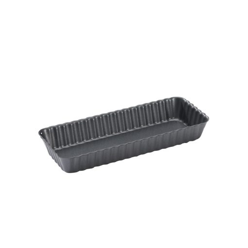 De Buyer Rectangular Fluted Tart Mould With Loose Base 200 x 80 x 27mm (DP120)