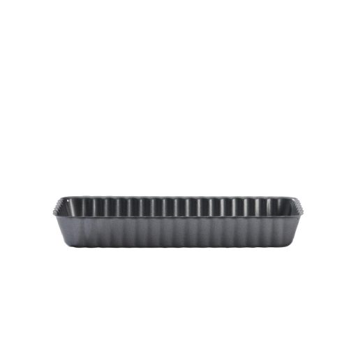 De Buyer Rectangular Fluted Tart Mould With Loose Base 200 x 80 x 27mm (DP120)