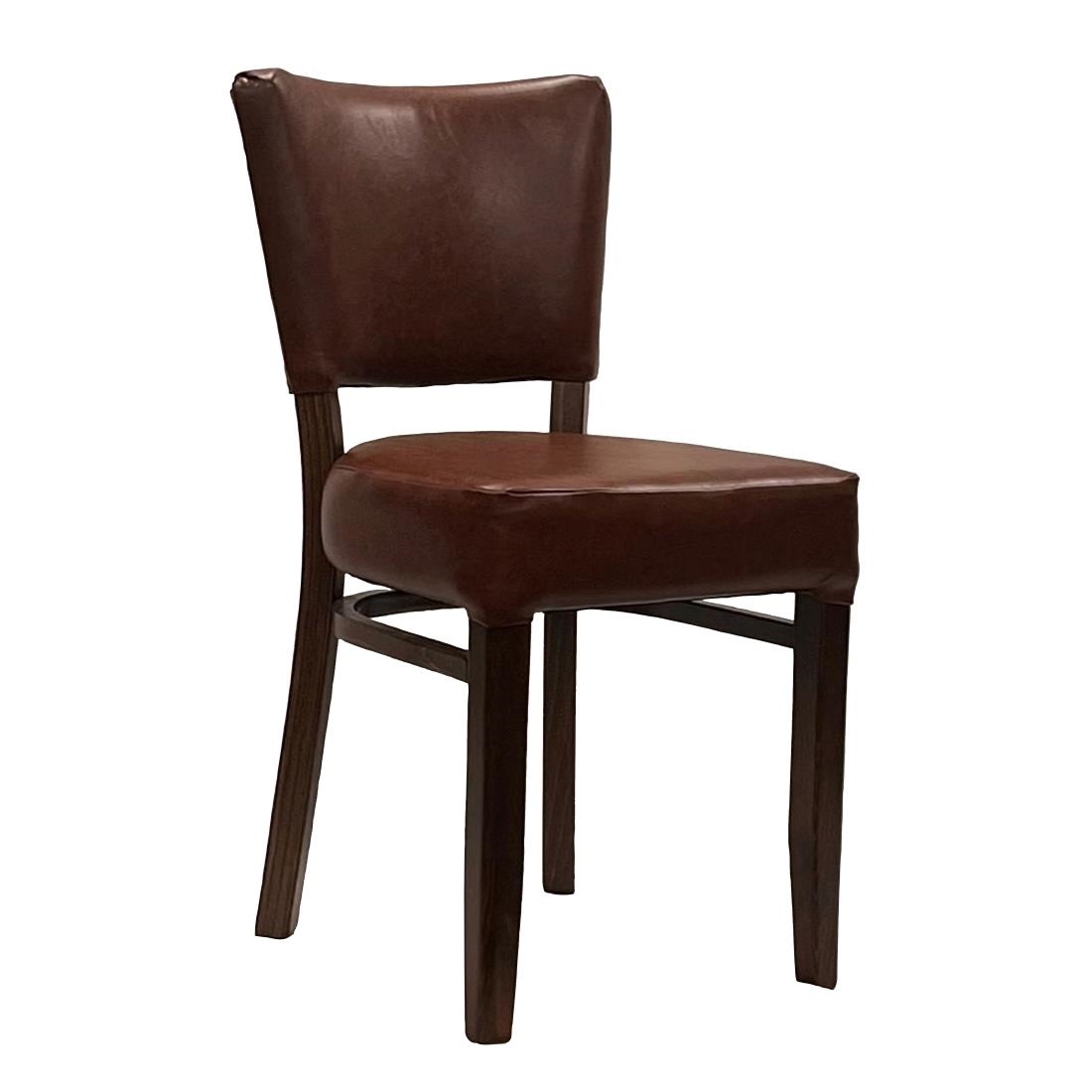 Oregon Dining Chair with Bison Espresso Vinyl Pack of 2 (DP659)