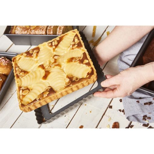 De Buyer Non-Stick Square Fluted Tart Mould 230mm (DP744)