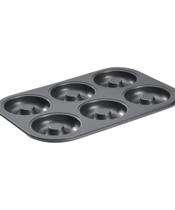 De Buyer Non-Stick 6 Hole 8cm Mini-Savarins Mould (DP748)