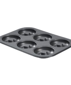 De Buyer Non-Stick 6 Hole 8cm Mini-Savarins Mould (DP748)