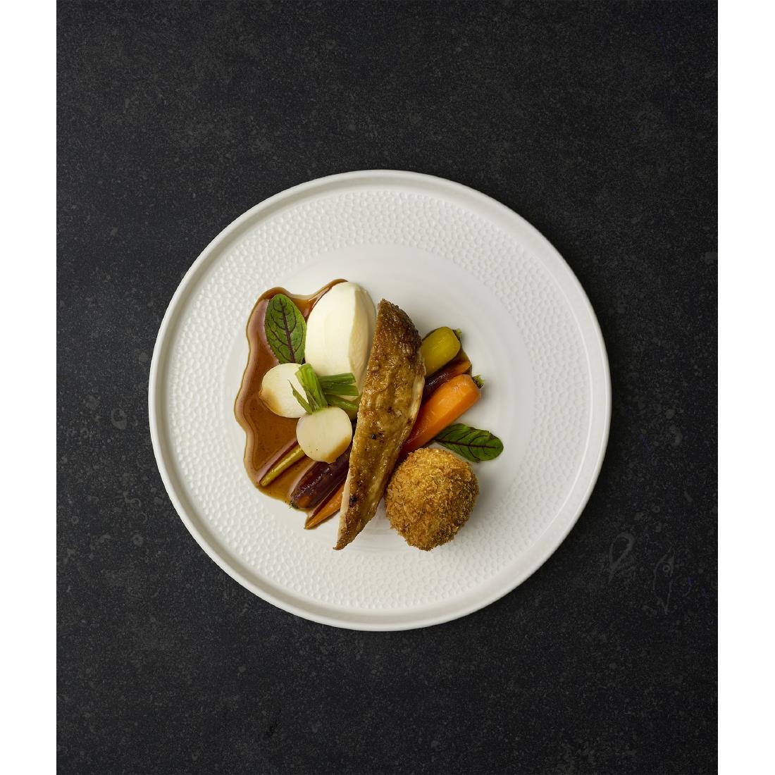 Churchill Isla White Walled Plate 260mm Pack of 6 (DX129)