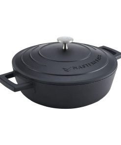 MasterClass Cast Aluminium Shallow Casserole Black 2500ml (DX366)