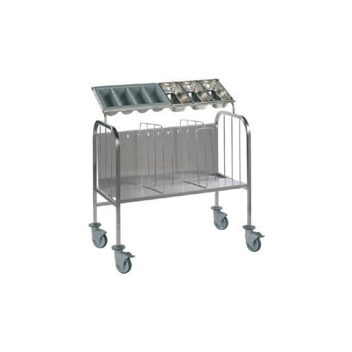 Matfer Bourgeat Two Divider Plate and Cutlery Trolley (DX385)