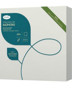BIO Dunisoft Dinner Napkin White 400x400mm 360 Pack (DX501)
