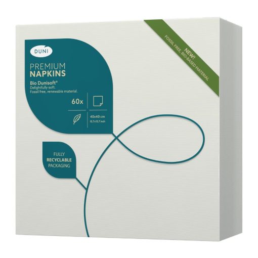 BIO Dunisoft Dinner Napkin White 400x400mm 360 Pack (DX501)