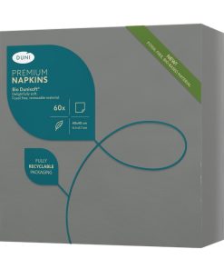 BIO Dunisoft Dinner Napkin Granite Grey 400x400mm 360 Pack (DX502)