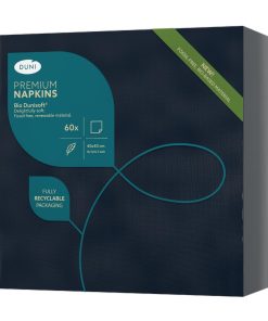 BIO Dunisoft Dinner Napkin Black 400x400mm 360 Pack (DX503)