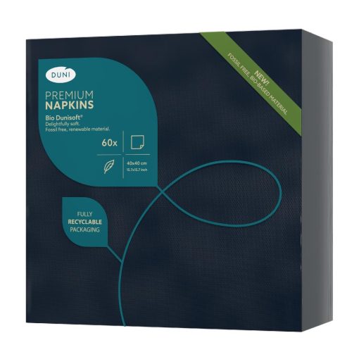 BIO Dunisoft Dinner Napkin Black 400x400mm 360 Pack (DX503)