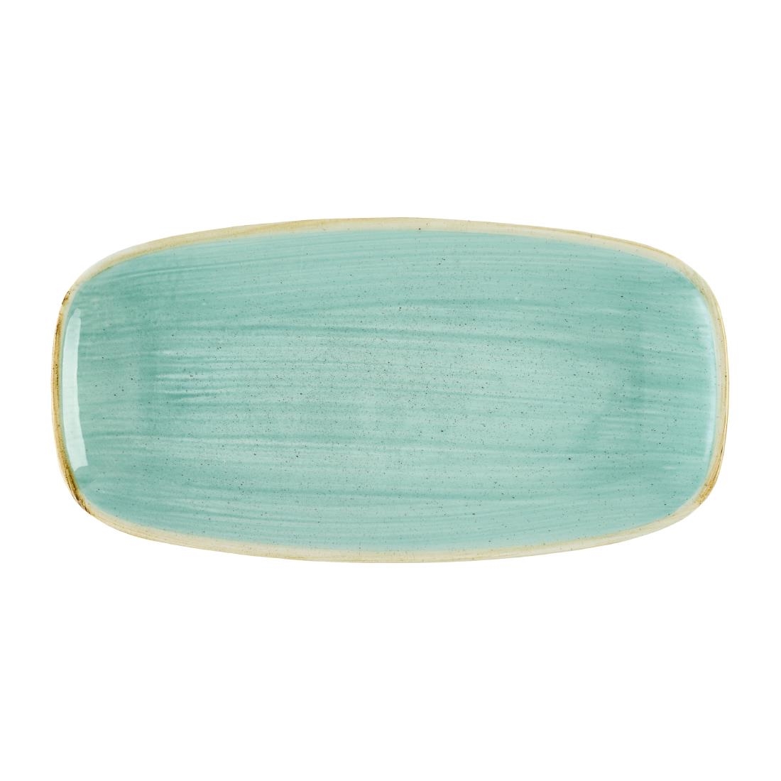 Churchill Stonecast Mint Chefs Oblong Plate No- 3 - 298x 153mm 12 Pack (DX793)