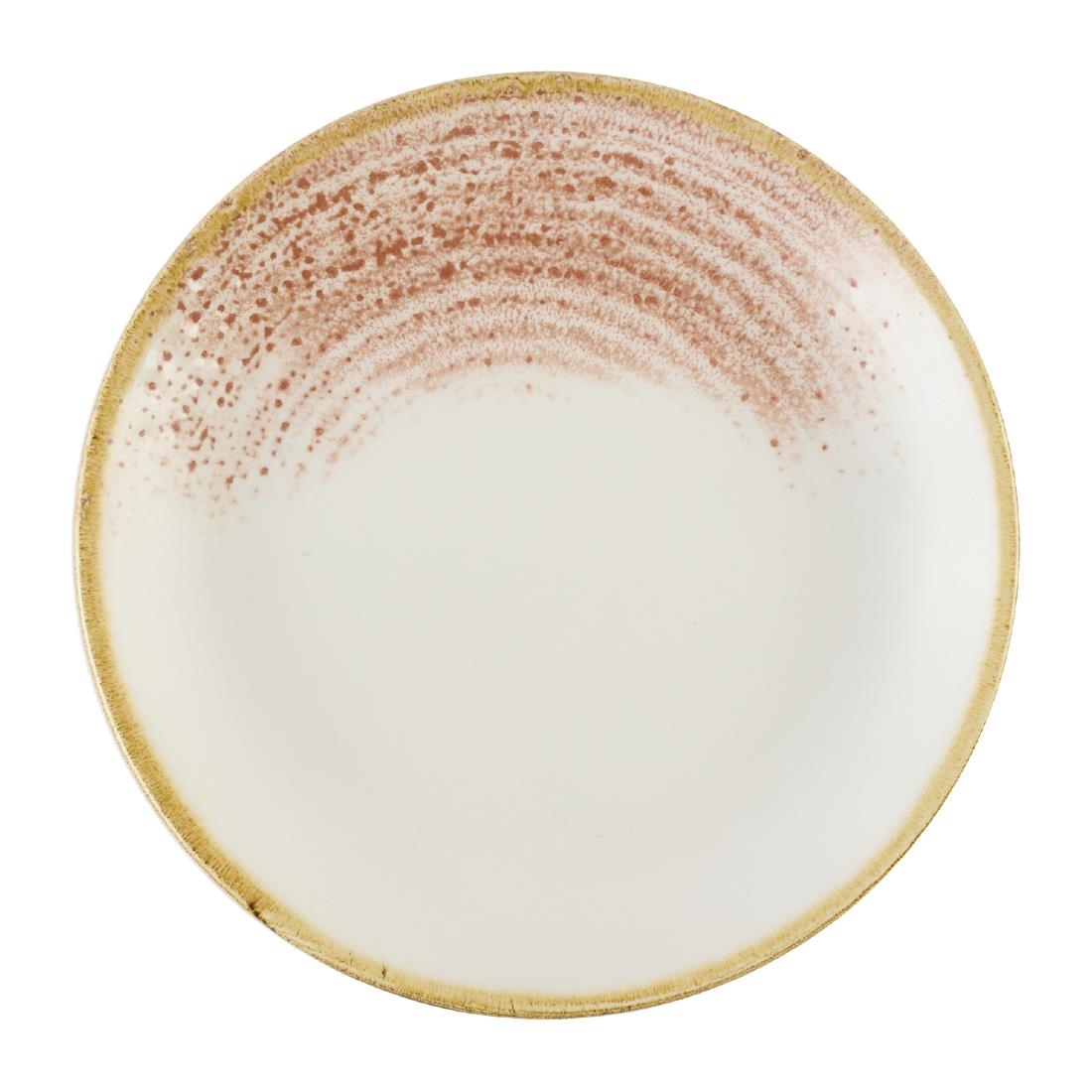 Churchill Studio Prints Homespun Accents Coral Coupe Plate 165mm 12 Pack (DX797)