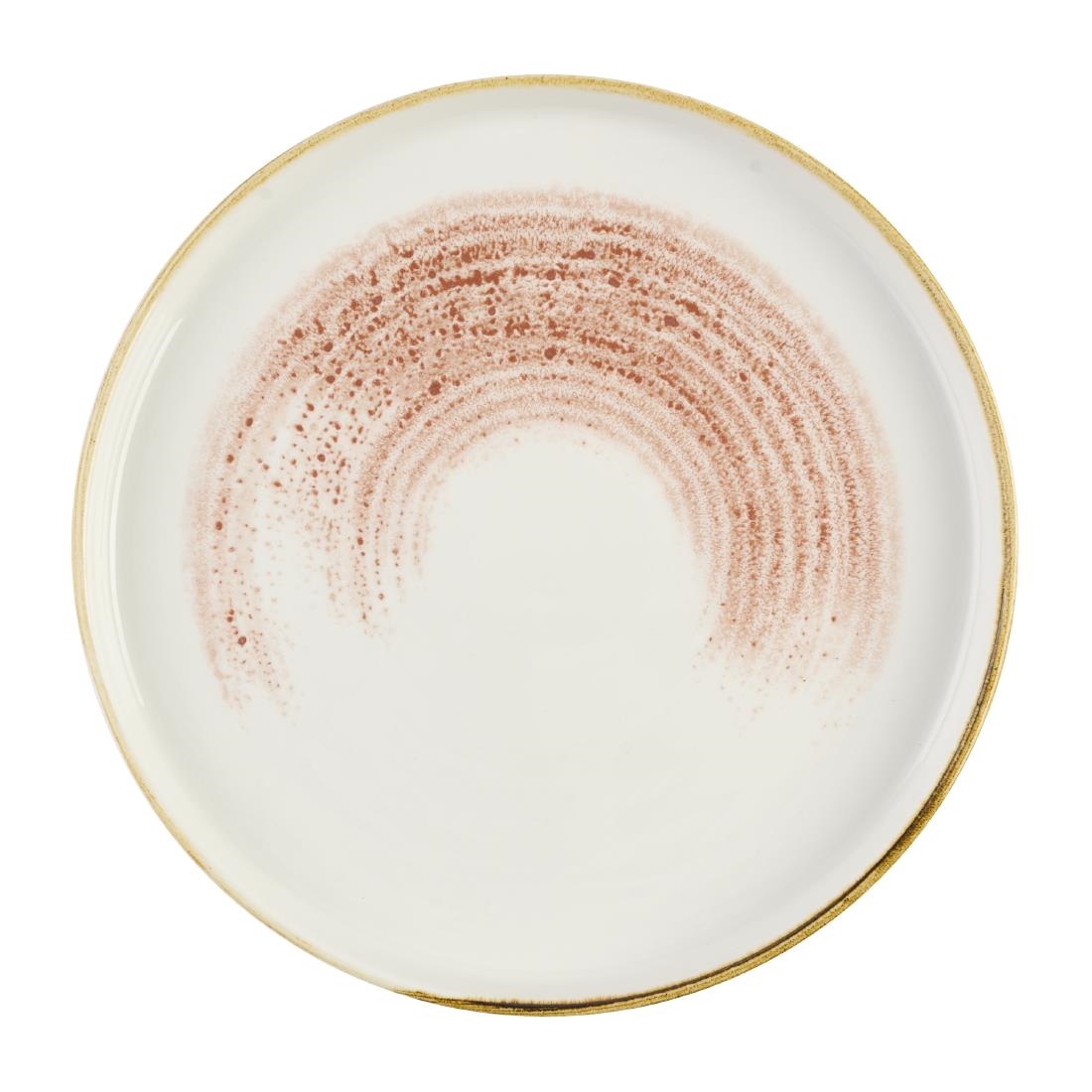 Churchill Studio Prints Homespun Accents Coral Walled Plate 260mm 6 Pack (DX800)