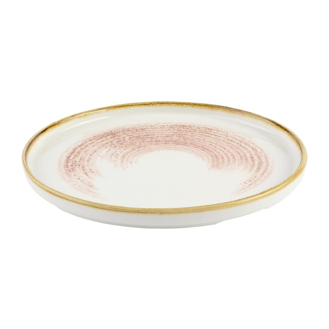 Churchill Studio Prints Homespun Accents Coral Walled Plate 260mm 6 Pack (DX800)