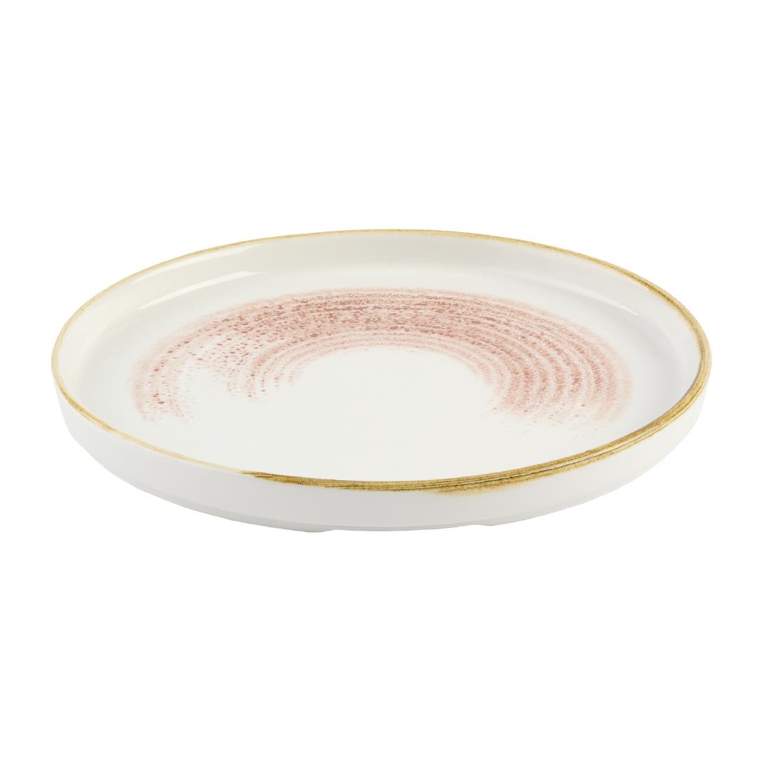 Churchill Studio Prints Homespun Accents Coral Walled Plate 210mm 6 Pack (DX801)