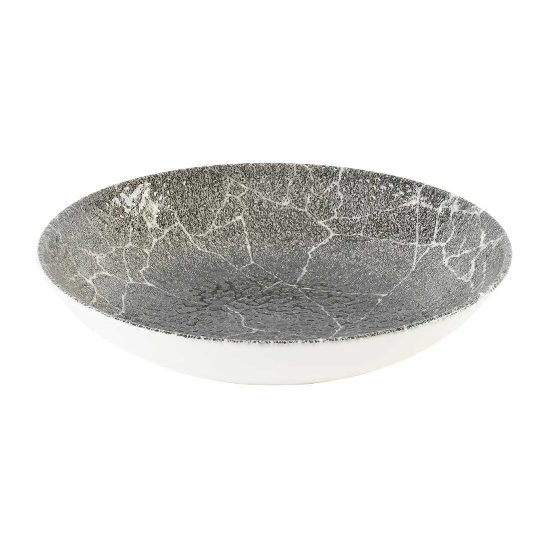 Churchill Studio Prints Kintsugi Quartz Black Coupe Bowl 248mm12 Pack (DX808)