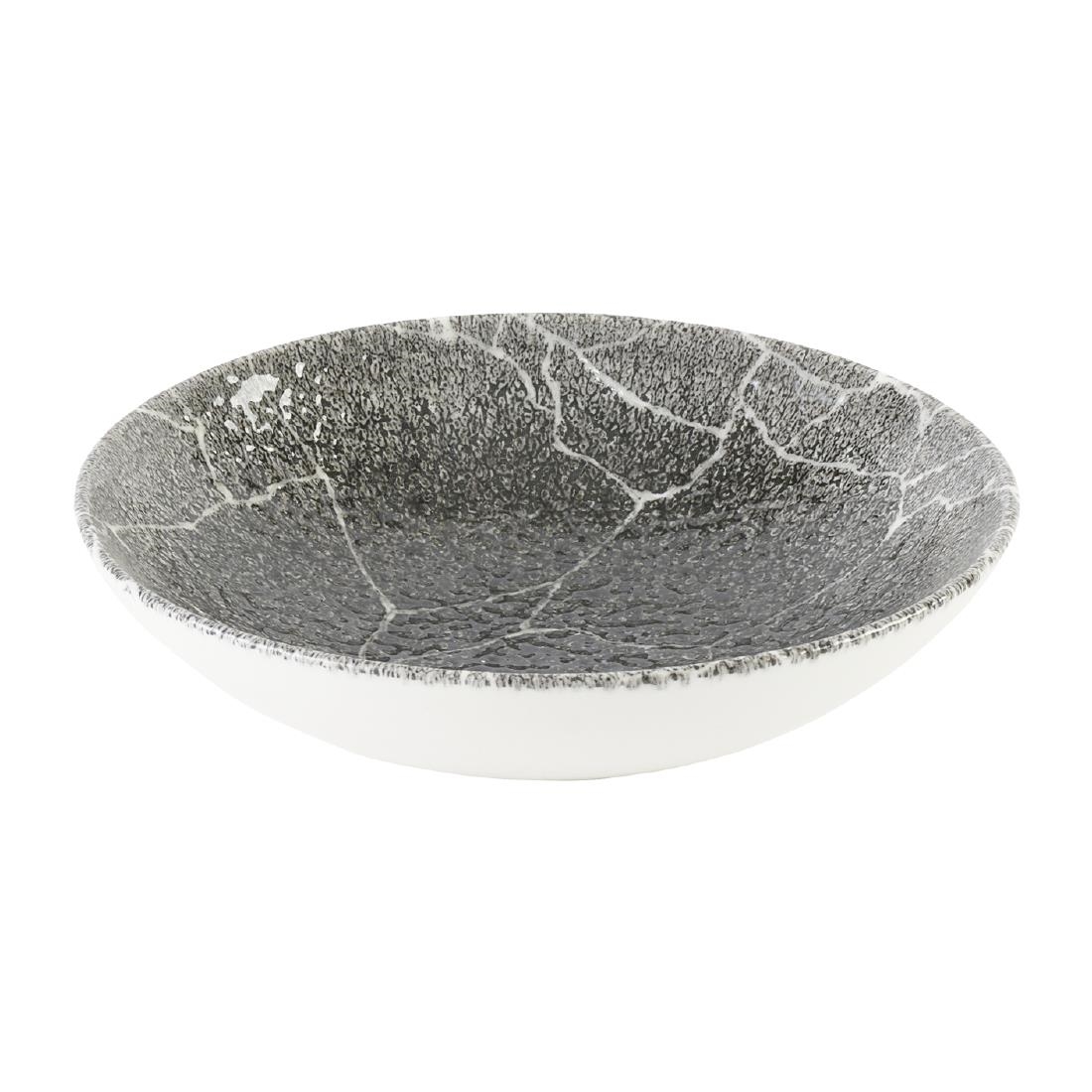 Churchill Studio Prints Kintsugi Quartz Black Coupe Bowl 182mm 12 Pack (DX809)