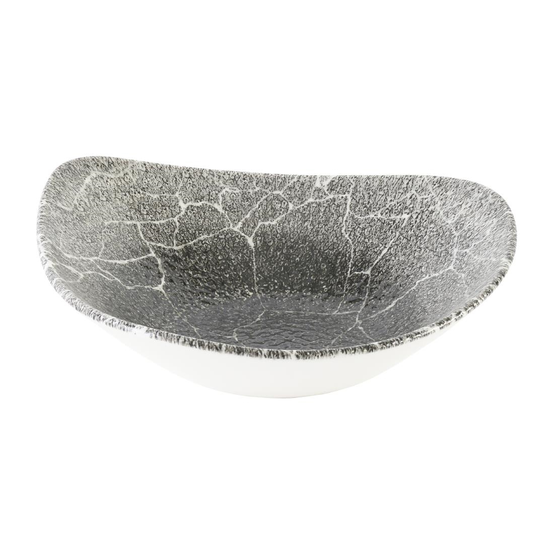 Churchill Studio Prints Kintsugi Quartz Black Triangle Bowl 235mm 12 Pack (DX812)