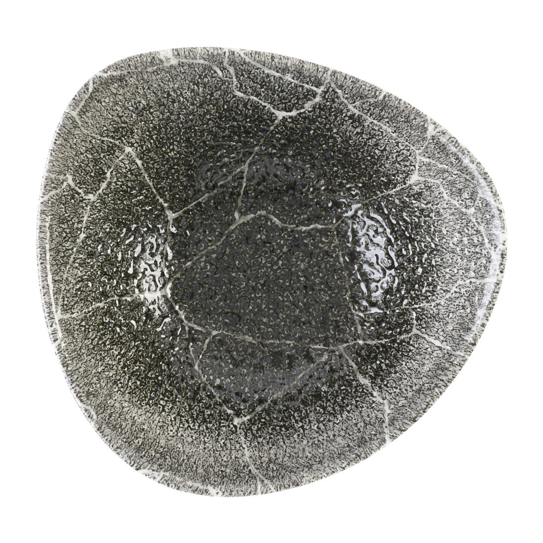 Churchill Studio Prints Kintsugi Quartz Black Triangle Bowl 185mm 12 Pack (DX813)
