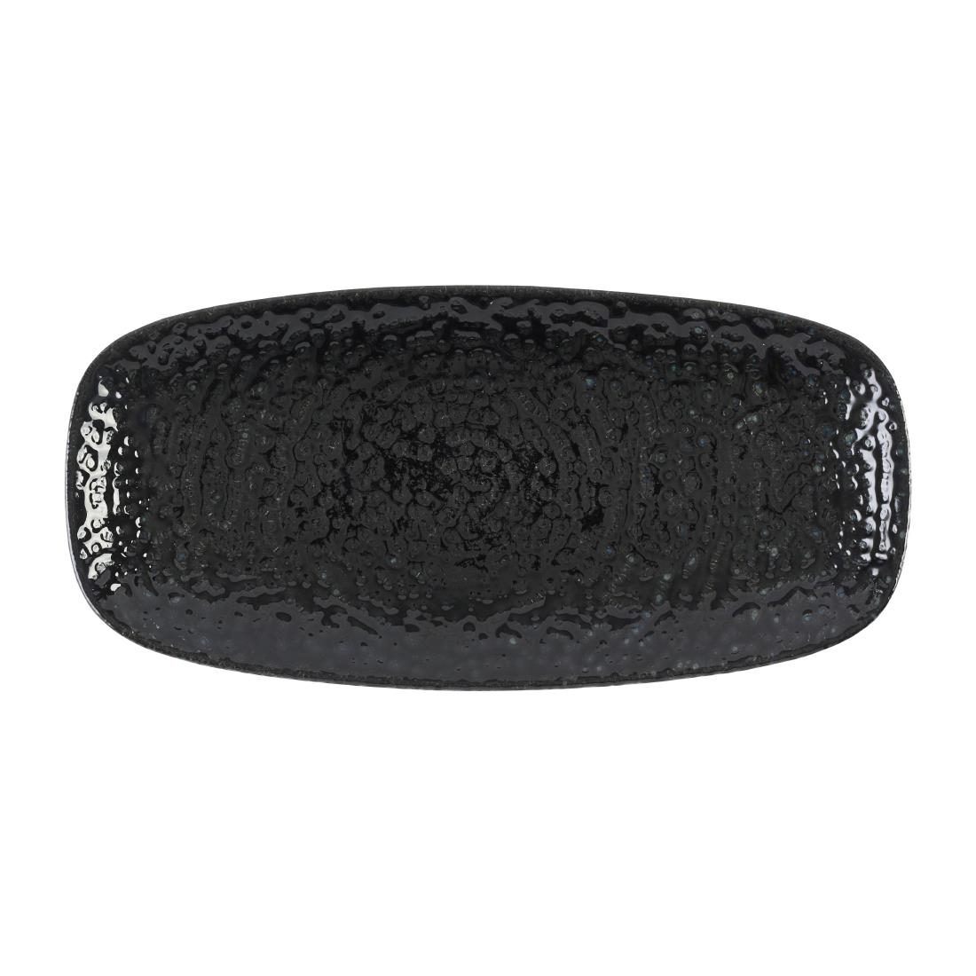 Churchill Studio Prints Homespun Chroma Carbon Chefs Oblong Plate No- 2 -269 x 127mm 12 Pack (DX828)