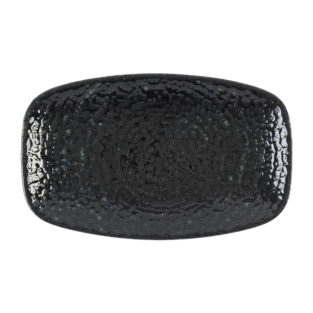 Churchill Studio Prints Homespun Chroma Carbon Chefs Oblong Plate No- 1 -200 x 121mm 12 Pack (DX829)