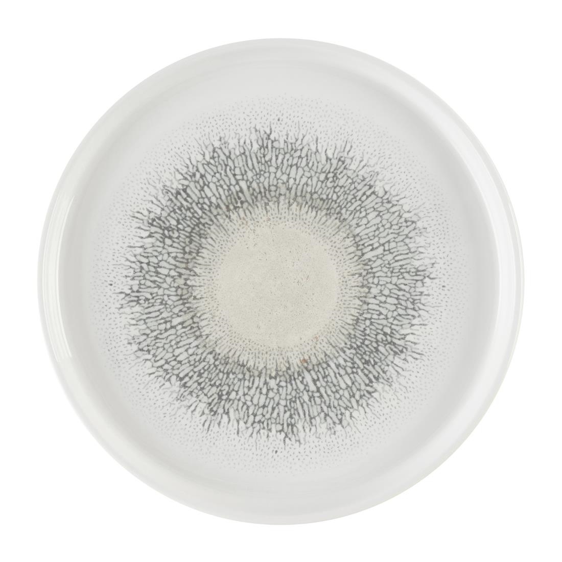 Churchill Studio Prints Fusion Agate Grey Chefs Walled Plate 260mm 6 Pack (DX830)