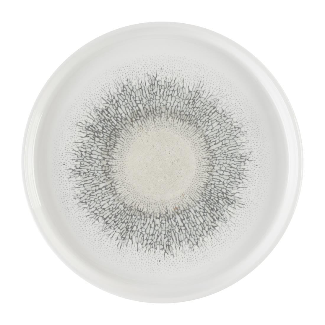 Churchill Studio Prints Fusion Agate Grey Chefs Walled Plate 210mm 6 Pack (DX831)
