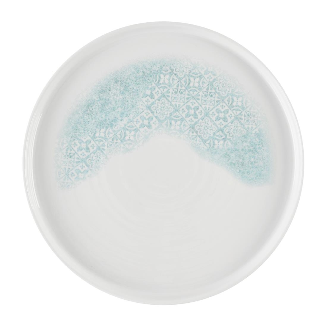 Churchill Vintage Prints Med Tiles Aquamarine Chefs Walled Plate 260mm 6 Pack (DX834)