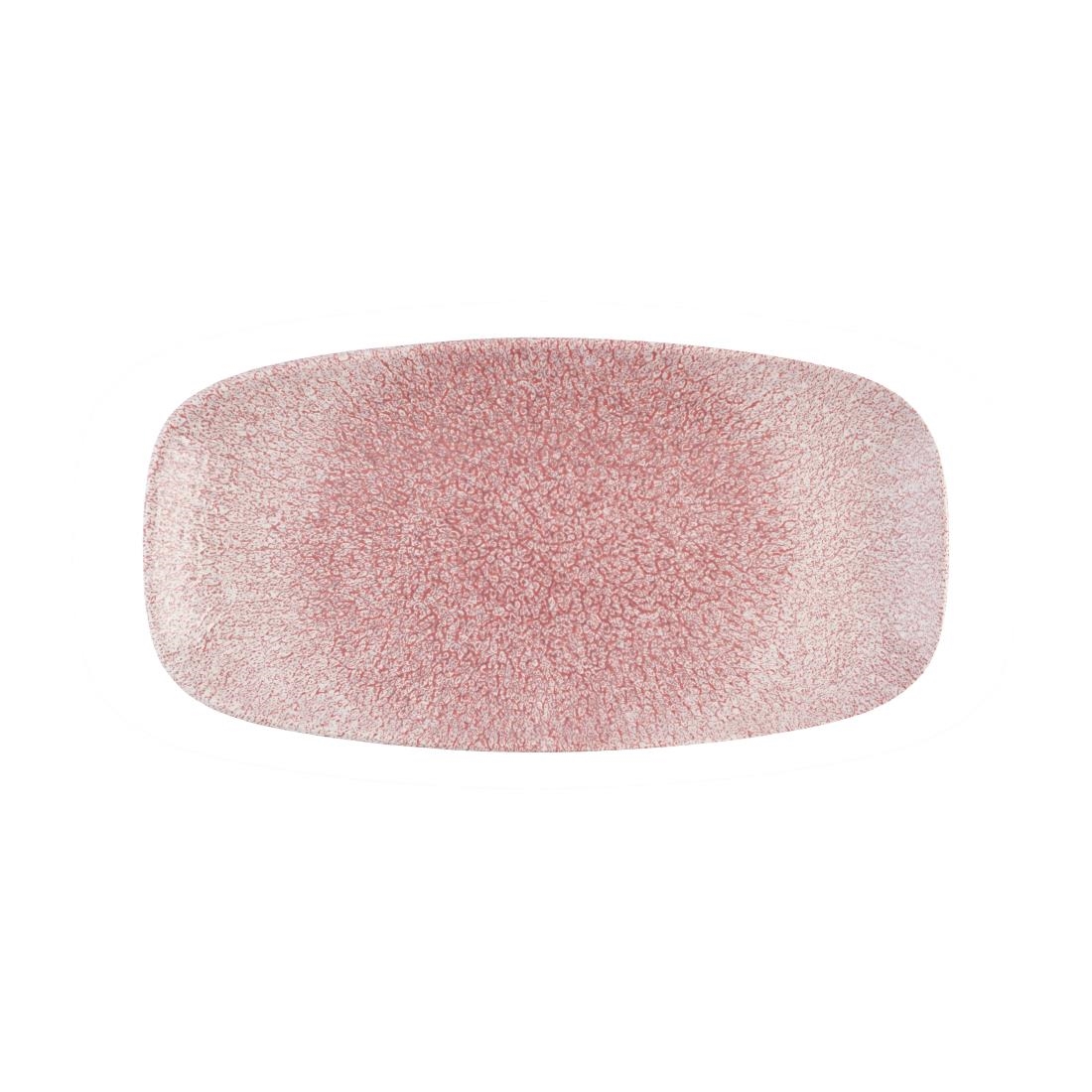 Churchill Studio Prints Raku Rose Quartz Pink Chefs Oblong Plate No- 4 - 355 x 189mm 6 Pack (DX842)