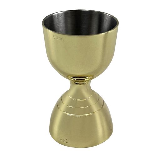 Beaumont Gold Plated Bell Jigger 25ml-50ml (DZ784)