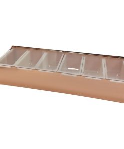 Beaumont 6 Part Stainless Steel Condiment Holder Copper Plated (DZ787)