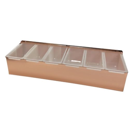 Beaumont 6 Part Stainless Steel Condiment Holder Copper Plated (DZ787)