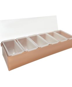 Beaumont 6 Part Stainless Steel Condiment Holder Copper Plated (DZ787)
