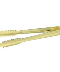 Beaumont Stainless Steel Ice Tongs Gold Plated 7 (DZ789)