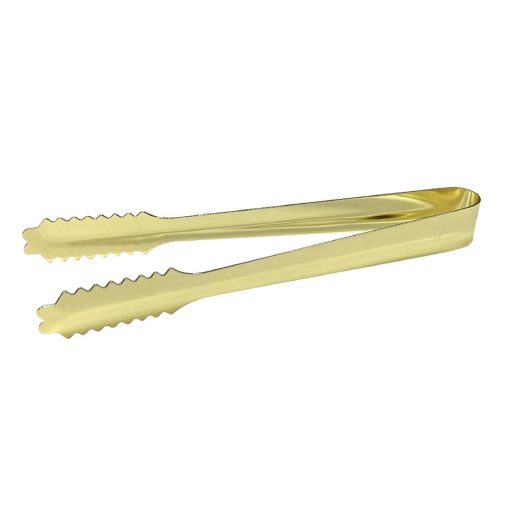 Beaumont Stainless Steel Ice Tongs Gold Plated 7 (DZ789)
