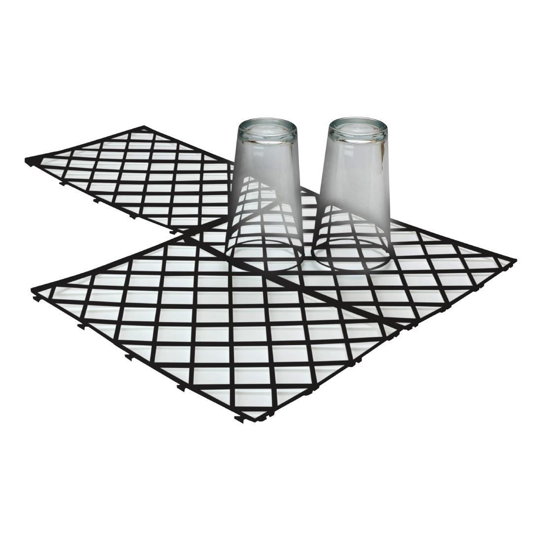 Beaumont Glass mats Black Pack of 10 (DZ793)