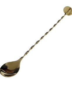Beaumont Gold Plated Cocktail Spoon With Masher (DZ796)