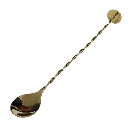Beaumont Gold Plated Cocktail Spoon With Masher (DZ796)