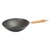 Dexam School of Wok Pre-Seasoned Carbon Steel Flat Base Wok 305mm (DZ885)